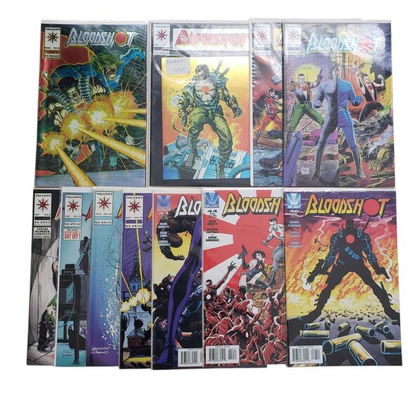 Bloodshot # 0, 1, 2, 5, 8 ,12, 18, 19, 43, 44, 46 Comic Book Valiant Lot of 11 - Picture 1 of 6